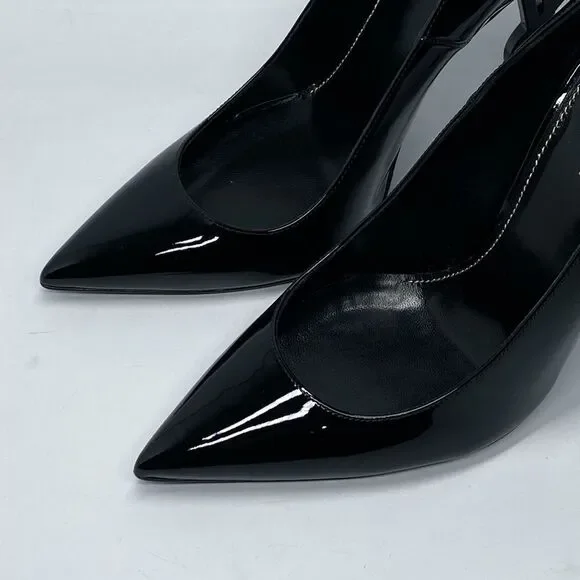 Saint Laurent Opyum Point-Toe Patent Leather Pumps size 39.5 - Picture 8 of 16